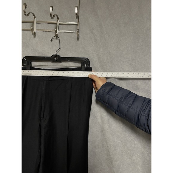 Jos A Bank Suit Men 46R Black‎ Brown Striped 2B Academia Wool 39X32 Pants Luxury - Picture 12 of 16